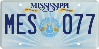 MS license plate MES077