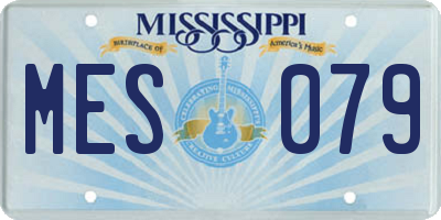 MS license plate MES079