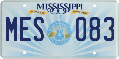 MS license plate MES083