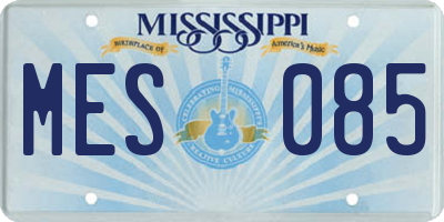 MS license plate MES085