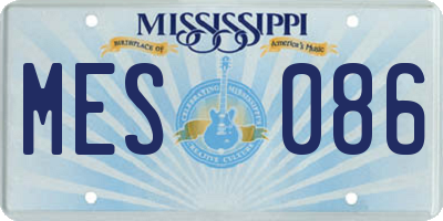 MS license plate MES086