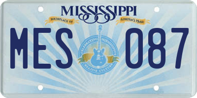 MS license plate MES087