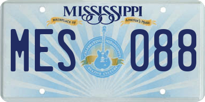 MS license plate MES088