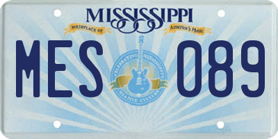 MS license plate MES089