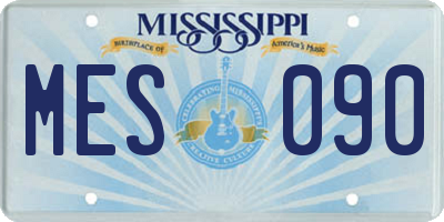 MS license plate MES090