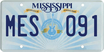 MS license plate MES091
