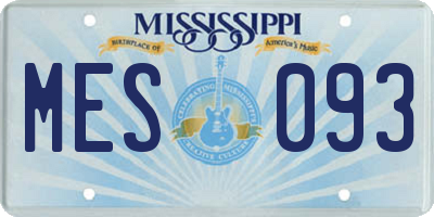 MS license plate MES093