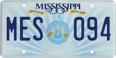 MS license plate MES094