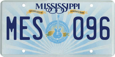 MS license plate MES096