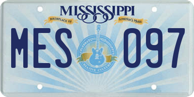 MS license plate MES097
