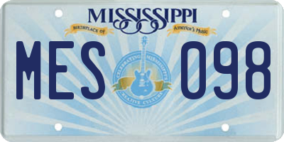 MS license plate MES098