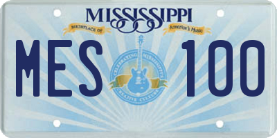 MS license plate MES100