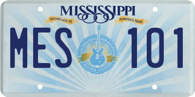 MS license plate MES101