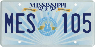 MS license plate MES105