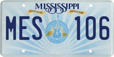 MS license plate MES106