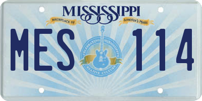 MS license plate MES114