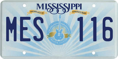 MS license plate MES116