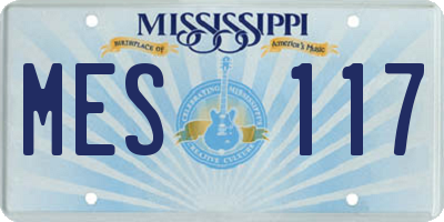 MS license plate MES117