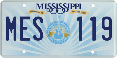 MS license plate MES119