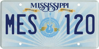 MS license plate MES120