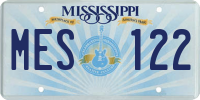 MS license plate MES122