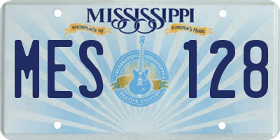 MS license plate MES128