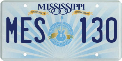MS license plate MES130