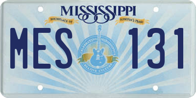 MS license plate MES131