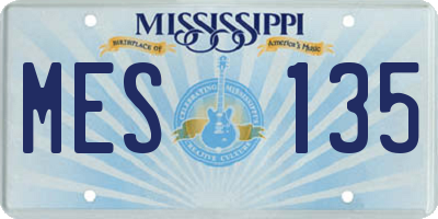 MS license plate MES135
