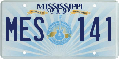 MS license plate MES141
