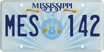 MS license plate MES142