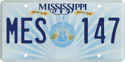 MS license plate MES147