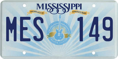 MS license plate MES149