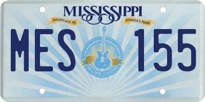 MS license plate MES155