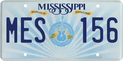 MS license plate MES156