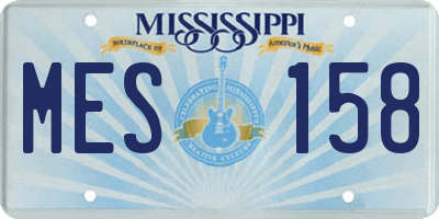MS license plate MES158