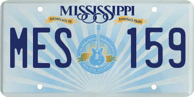 MS license plate MES159