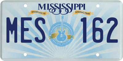 MS license plate MES162