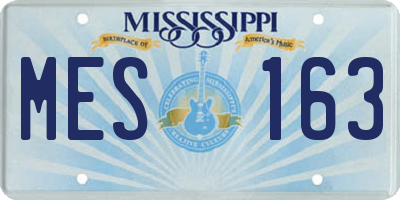MS license plate MES163