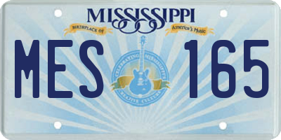 MS license plate MES165