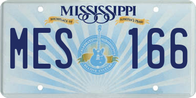 MS license plate MES166