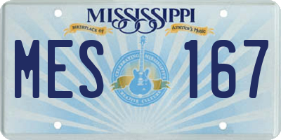 MS license plate MES167