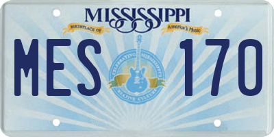MS license plate MES170