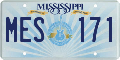 MS license plate MES171