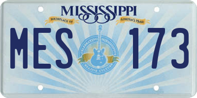 MS license plate MES173