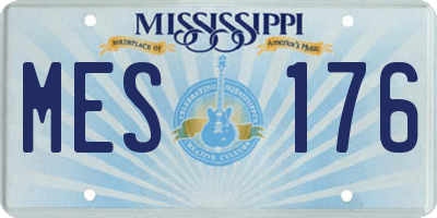 MS license plate MES176