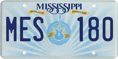 MS license plate MES180