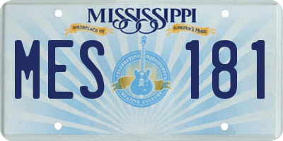 MS license plate MES181