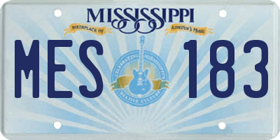 MS license plate MES183