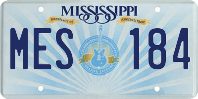 MS license plate MES184